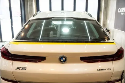 부산 BMW X6 순정 스포일러 랩핑 스포티한 포인트 만들기 / 부산 명지동