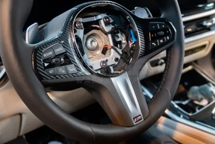 부산 BMW X7 실내랩핑 핸들카본랩핑 블랙 레터링 교체 후기 / 부산 명지동