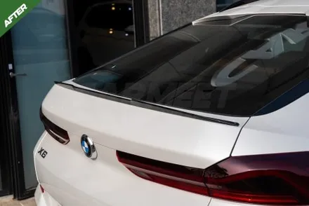 부산 BMW X6 순정 스포일러 랩핑 스포티한 포인트 만들기 / 부산 명지동