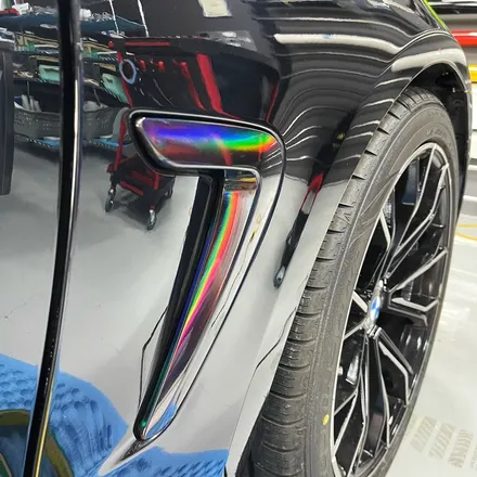 포항랩핑✨BMW 420i 그란쿠페 크롬 죽이기/크롬딜리트 블랙 홀로그램 시공✨ / 포항시 북구