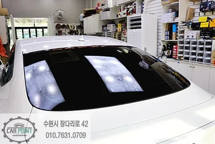 아우디 A7 썬팅 재시공, 듀얼 광택, 유리막 코팅, 수원 광택, 수입차 광택 썬팅 전문점 / 수원 권선