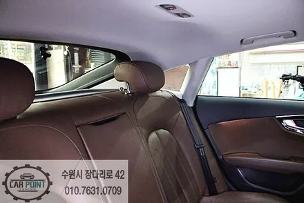 아우디 A7 썬팅 재시공, 듀얼 광택, 유리막 코팅, 수원 광택, 수입차 광택 썬팅 전문점 / 수원 권선
