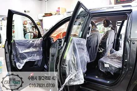 렉스턴 스포츠 신차 패키지, 수원 신차 패키지 전문점, 수원 선팅, 네비 매립, 하부 코팅 시공 / 수원 권선