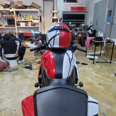 [구미디지나인커스텀]Yamaha R3(바이크) 아수라 전체 랩핑(+커스텀 데칼) / (+ SHOEI Z7 헬멧 랩핑) / 구미, 대구