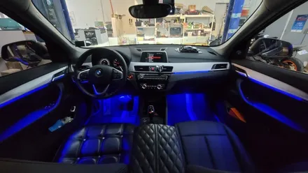 [구미디지나인커스텀] BMW X1 DMX비노출엠비언트, 1/2열 풋등 시공. TUNE BY DGCUSTOM / 구미, 대구