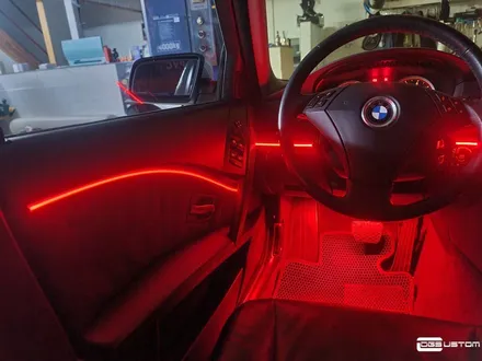 BMW E60 528i 엠비언트 라이트, 실내 전체 부분 랩핑(포인트 랩핑) By.구미 디지나인커스텀 / 구미, 대구