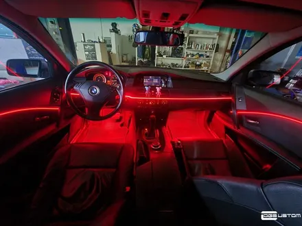 BMW E60 528i 엠비언트 라이트, 실내 전체 부분 랩핑(포인트 랩핑) By.구미 디지나인커스텀 / 구미, 대구