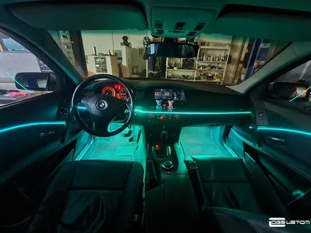 BMW E60 528i 엠비언트 라이트, 실내 전체 부분 랩핑(포인트 랩핑) By.구미 디지나인커스텀 / 구미, 대구