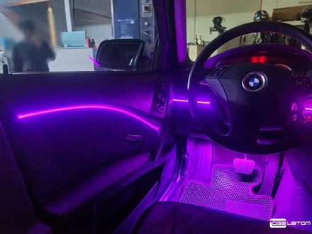 BMW E60 528i 엠비언트 라이트, 실내 전체 부분 랩핑(포인트 랩핑) By.구미 디지나인커스텀 / 구미, 대구