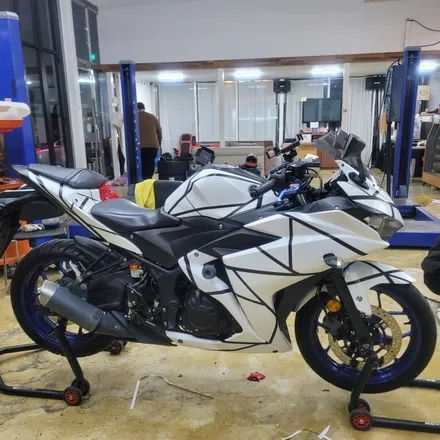 [구미디지나인커스텀]Yamaha R3(바이크) 아수라 전체 랩핑(+커스텀 데칼) / (+ SHOEI Z7 헬멧 랩핑) / 구미, 대구