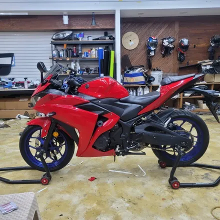 [구미디지나인커스텀]Yamaha R3(바이크) 아수라 전체 랩핑(+커스텀 데칼) / (+ SHOEI Z7 헬멧 랩핑) / 구미, 대구