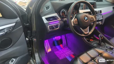 BMW X1 DMX 매립 엠비언트 무드등 풋등1/2열 시공 / 구미, 대구