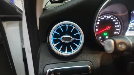 [구미디지나인커스텀] W205 벤츠 C클래스 1/2열  송풍구 LED, 부메스터 전동트위터 시공 / 구미, 대구