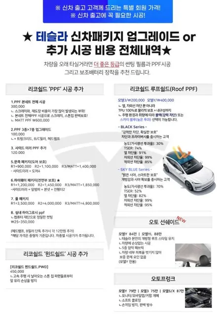 테슬라 주니퍼 구매 후 신차검수, 신차패키지는 필수!! / 광진구 중곡동