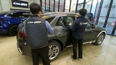GV70 신차검수 본넷 부근에 도장 불량이 ? / 서울 구로 영등포