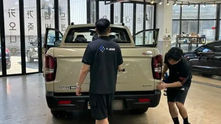 매력적인 컬러 렉스턴스포츠칸 샌드베이지 신차검수 인수결정! / 서울 구로 영등포