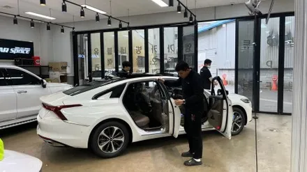 K8 현장감 넘쳤던 신차검수 결과는 운전석 뒷휀다 도장불량 / 서울 구로 영등포