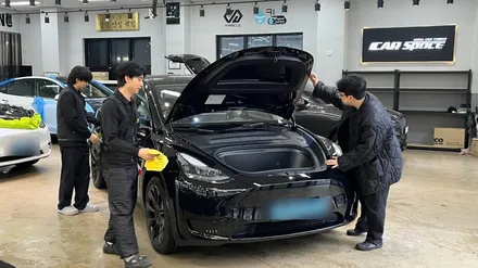 구로 테슬라 전문 시공샵 카스페이스에서 모델Y 블랙 신차검수 / 서울 구로 영등포