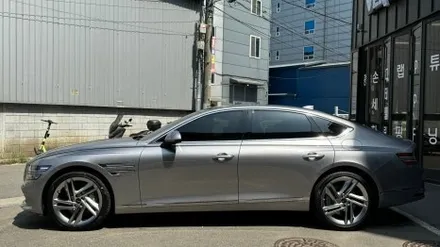 제네시스 G80 세빌 실버 버텍스 1100 썬팅 과정 살펴보기 / 서울 구로 영등포