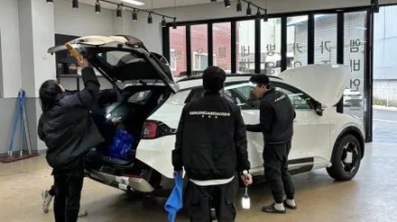 기아 더 뉴 스포티지 페이스리프트 신차검수, 운전석 미세 하자가? / 서울 구로 영등포