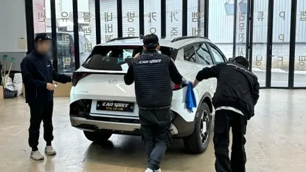 기아 더 뉴 스포티지 페이스리프트 신차검수, 운전석 미세 하자가? / 서울 구로 영등포