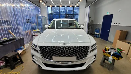 제네시스 GV80 화이트 레인보우 V90, 아이나비 QXD5000 작업 후기 / 서울 구로 영등포