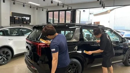 카니발 오로라 블랙 펄 전문 기기로 신차검수 진행한 결과는? / 서울 구로 영등포