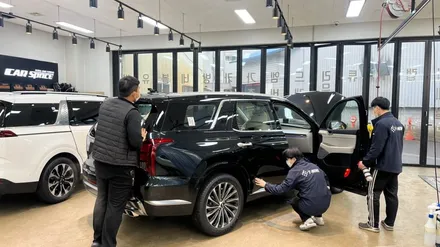 오묘한 컬러감, 팰리세이드 로버스트 에메랄드 펄 신차검수 / 서울 구로 영등포
