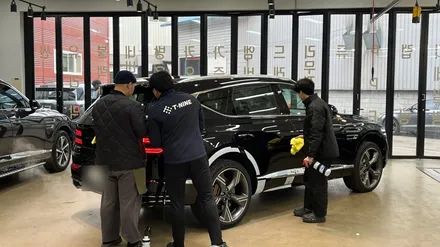 GV80 신차검수 조수석 뒷범퍼 눌림자국 포착? / 서울 구로 영등포