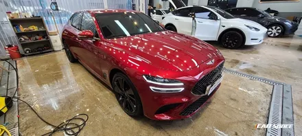 제네시스 G70 2.0T 레드, 브이쿨 K 썬팅 잘 어울리네 / 서울 구로 영등포