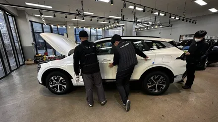 스포티지 신차검수, 안심하고 신차패키지 작업으로 넘어가보자. / 서울 구로 영등포