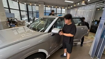 팰리세이드 쉬머링 실버 메탈릭 실제 컬러는 / 서울 구로 영등포