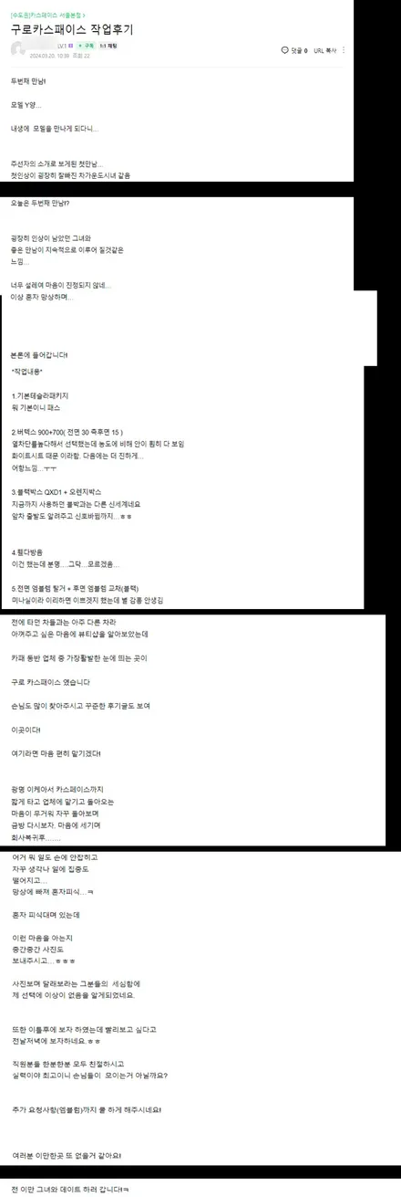 카스페이스 본사 구로점 테슬라 오너님의 생생 후기 모음 1탄 / 서울 구로 영등포