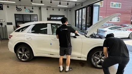 페이스리프트 부분변경된 제네시스 GV70 신차검수 운전석 휀다 칠까짐? / 서울 구로 영등포