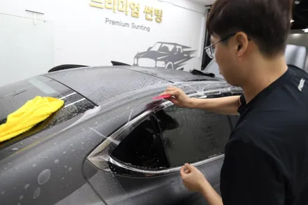 부산 해운대 PPF 제네시스 G70 무광 풀 시공기. / 부산 해운대구 재송동