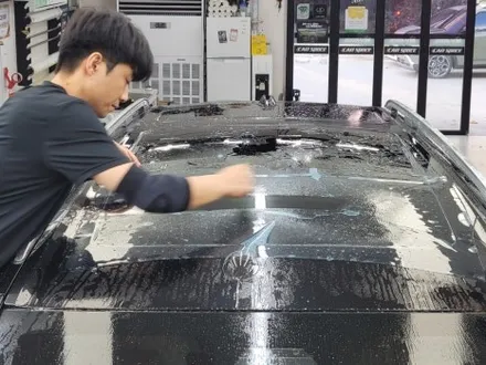 부산 BMW X7 하버캠프 썬팅 썬루프 열차단 PPF 좋은데요? / 부산 해운대구 재송동