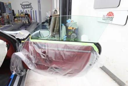 포르쉐 911 타르가4S 실버 루마버텍스썬팅 / 부산 해운대구 재송동