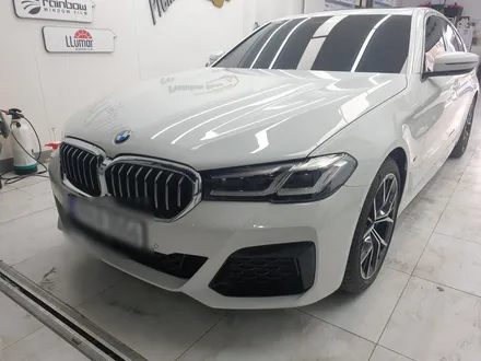 BMW 530i 쿠폰 필름 제거 후 부산 브이쿨 썬팅 시공 / 부산 해운대구 재송동