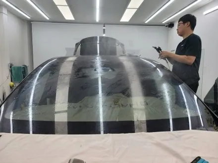 테슬라 모델X 솔리드 블랙 하버캠프 썬팅으로 업그레이드 / 부산 해운대구 재송동