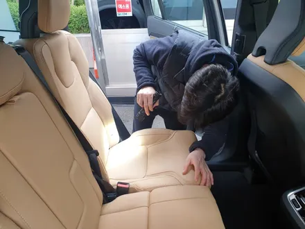 볼보 XC90 B6 화이트 광안리 출장 신차검수 진행한 팀케이 / 부산 해운대구 재송동