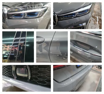 BMW 740Li \'차량썬팅 레인보우V90 아이나비QXD+유리막코팅+시트코팅+자동차PPF+방음\' 신차패키지 작업후기_김포 카스페이스 / 김포시 장기동