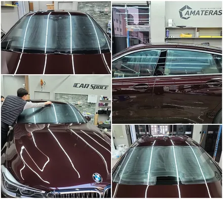 BMW 620d GT\'썬팅 레인보우V90+썬룹 아마테라스HN+방음팩+보조배터리 에코파워팩13C+블랙박스 아이나비QXD3000프로+유리막코팅+PPF\'백00회원님 후기_김포카스페이스 / 김포시 장기동