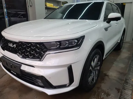 쏘렌토 \'티나인V100+블랙박스 아이나비 QXD7000+ 마이티블로우 1열+유리막코팅+시트코팅+PPF...\'신차패키지 작업 후기_김포점 카스페이스 / 김포시 장기동