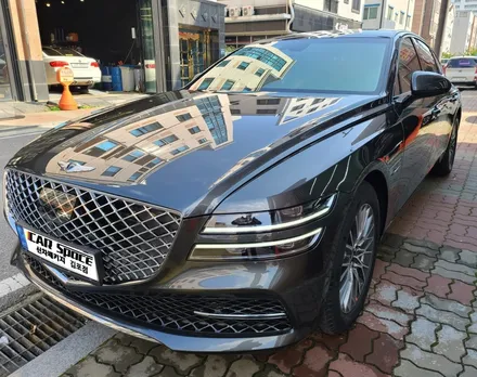 제네시스 G80 \'썬팅 티나인 V100+블랙박스 아이나비 Z5000PLUS+PPF\' 신차 작업 후기_김포점 카스페이스 / 김포시 장기동