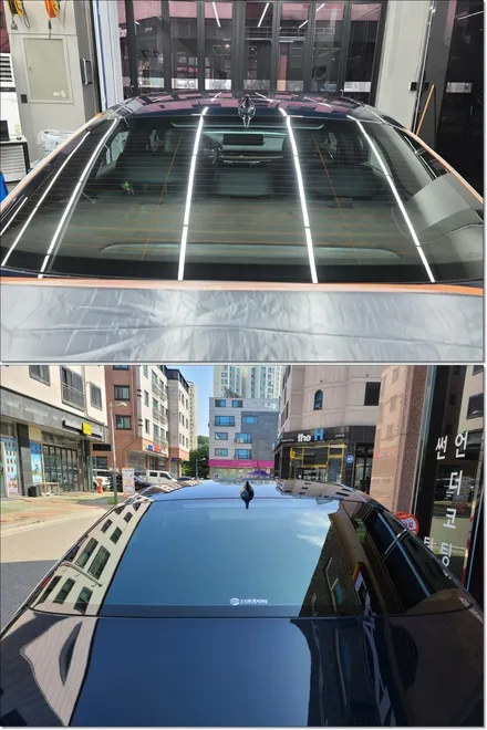 제네시스 G80 태즈먼 블루\'썬팅_레인보우V70+블랙박스_파인뷰LX3000_PPF3종\'이00회원님 후기_김포카스페이스by김포썬팅 / 김포시 장기동