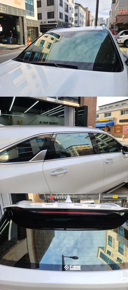 쏘렌토 \'티나인V100+블랙박스 아이나비 QXD7000+ 마이티블로우 1열+유리막코팅+시트코팅+PPF...\'신차패키지 작업 후기_김포점 카스페이스 / 김포시 장기동