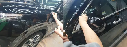[팰리세이드] 블랙 오OO 회원님 신차패키지 후기입니다.(레인보우v90+하부패키지+유리막코팅+PPF) / 서구 가정동