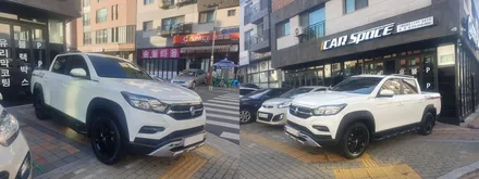 [렉스턴스포츠] 화이트 김OO 회원님 신차패키지 후기입니다.(레인보우v70+하부패키지+LX3000+유리막코팅+ppf) / 서구 가정동