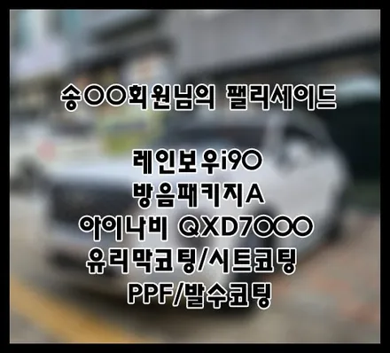 [팰리세이드] 화이트 송OO 회원님 신차패키지 후기입니다 (feat. 레인보우i90) / 서구 가정동