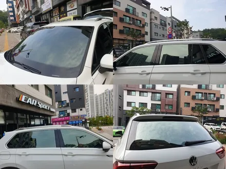 [티구안] 화이트 이OO 회원님 신차패키지 후기입니다.(레인보우v90+유리막코팅+ppf) / 서구 가정동